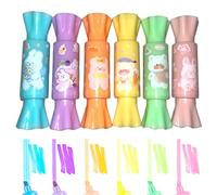 XOXVURI 12 Pezzi Colorful Candy Highlighters Mini Candy Shaped Coloured Pens Cute Pens For School Gift Gadgets Birthday Kids Party Gifts