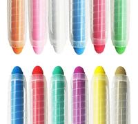XOXVURI 12 Pezzi Gessetti Colorati per Lavagna, Gesso Senza Polvere per Bambini, Gesso Lavabile non Tossico per Bambini Strumento Artistico per lavagna Bambini Disegno Scrittura