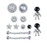 XOXVURI 12pcs Accessori per fiori di scarpe in strass,accessori, spille zanne,Gioielli,Decorazioni per scarpe fai da te per le donne, Cristallo charm charm