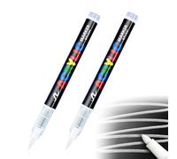 XOXVURI 2 Pezzi Pennarelli Fabric Marker White Marker Pen 1-6Mm Pennarello Acrilico Liquido Diretto Textile Markers For Painting On Fabric