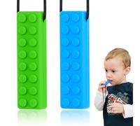 XOXVURI 2 Pezzi Sensory Crayon Chew Necklace Best Autism Tools Durable And Strong Silicone Chew Toys Chew Pendant For Boys And Girls