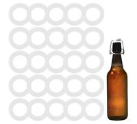 XOXVURI 25 Pezzi Silicone Gaskets Seal Tappi Bottiglie Vetro Glass Bottle Caps Silicone Rubber Washer For Swing Top Glass Bottle Home Brew Beer Soda Bottle Seal