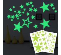 XOXVURI 27 Pezzi Fluorescent Stars Wall Stickers Fluorescent Stars Ceiling Stickers Fluorescent Stars Stickers Self-Adhesive Luminous Stars Decorations For Children'S Bedroom