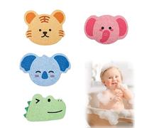 XOXVURI 4 Pcs Baby Relax Sponge Bath Sponges For Babies Ultra Absorbent Sponge Reusable And Washable Sponges Soft Spugna Neonato Bagnetto Cute Shape Sponge For Home Bathing