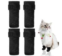 XOXVURI 4 Pezzi Scratch-Resistant Gloves For Cats Boots For Cats Guanto Per Gatti Claw Covers For Cats Adjustable Socks For Cats Shoes For Dogs Breathable Cat Shoes For Bathing Cutting Nails