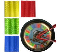 XOXVURI 48 Pieces Bicycle Spoke Reflectors, 360° Visibility Spoke Reflectors Spoke Wheel Spoke Reflector Bicycle Reflector For Night Riding, Easy Installation Accessori Bici