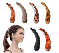 XOXVURI 6 Pieces Banana Clip Hair Comb Banana Hair Clips Can Be Used For Ponytail Or Curling Fish Tail Hair Clip Suitable For All Girls 12 Cm