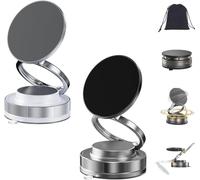 XOYHFQ Vipbugo Phone Holder, 360 Adjustable Vacuum Magnetic Phone Holder, Vacuum Adsorption Magnetic Bracket, Rotatable/Foldable/Super Strong Suction for All Smooth Surfaces (A+B)