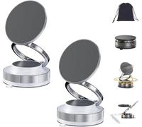XOYHFQ Vipbugo Phone Holder, 360 Adjustable Vacuum Magnetic Phone Holder, Vacuum Adsorption Magnetic Bracket, Rotatable/Foldable/Super Strong Suction for All Smooth Surfaces (2Pcs-B)
