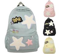 XOYHFQ Y2k Cute Backpack for Women Men, Star Y2k Backpack School, Trendy Colorful Harajuku Hiking Travel Backpack Aesthetic Backpack (B)
