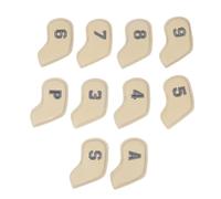 XoYixoYi Copriputter da Golf per Protezione, Materiale PU, Design Impermeabile, Ampia Compatibilità, Comodo Utilizzo per Varie Marche, Set di 10 Pezzi (Beige)