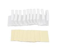 XoYixoYi Ganci per cappelli da 10 pezzi, moderni e minimalisti, resistenti e adesivi in acrilico, per la parete della casa (Bianca)