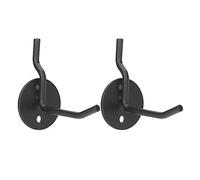 XoYixoYi Ganci per fori per pannelli forati da 2 pezzi Gancio per esposizione per mensola a muro in metallo per barbecue da campeggio all'aperto (Nera)