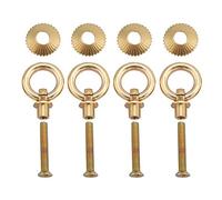 XoYixoYi Maniglia di fissaggio per contenitore di gioielli per custodia cosmetica mini semplici anelli vintage da 4 pezzi/pacco (Anello da 2 cm color ottone a vite (mini))