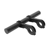 XoYixoYi Staffa di estensione multifunzione per bici Codice Supporto per lampada da tavolo Supporto per torcia Supporto per doppia pinza in grana di carbonio (Nera)