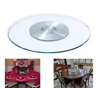 XOYUBIA Grande Lazy Susan per Tavolo da Pranzo, Tavolo Girevole in Vetro da Cucina con Cuscinetto in Lega di Alluminio, Rotazione fluida, Diametro 50 cm/60 cm/70 cm/80 cm/90 cm/100 cm/110 cm