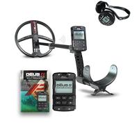 XP Metal Detectors Deus II - Multi Frequenza e Impermeabile, ideale per la ricerca di tutti i metalli - Piastra 9" FMF, Telecomando, Cuffia Wireless WS6 e asta S-Telescopic (DEUS2-22FMFRCWS6)
