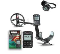 XP Metal Detectors Deus II - Multi Frequenza e Impermeabile, ideale per la ricerca di tutti i metalli - Piastra 11" FMF, Telecomando, Cuffia Wireless WS6 e asta S-Telescopic (DEUS2-28FMFRCWS6)