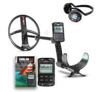 XP Metal Detectors Deus II + WS6ST - Metal detector multifrequenza per tesori e reliquie, telecomando, piastra FMF 34x28cm, cuffie wireless WS6ST e asta telescopica a S (DEUS2-34FMFRCWS6ST)