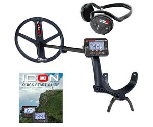 XP Metal Detectors ICON - Potente, Semplice, Versatile, Metal Detector Senza Fili Multifrequenza, Impermeabile, Cuffie WSAST, Piastra FMF 28 cm, Ultra Leggero, Compatibile DEUS II (ICON-28FMFRCWSAST)