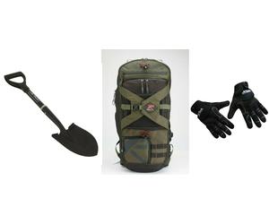 XP Metal Detectors - Zaino Backpack 280 per uso metal detector + Pala All Black