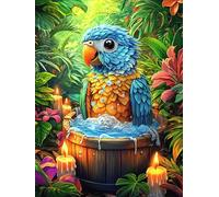 XParrot in A Bubble Bath with Candles Puzzle 500 Pezzi Rompicapo Creativo Artistico Scenery Science Fiction Stimolo Della Creatività Attività Per Il Tempo Libero Regalo Per Persone Creative 500 PCS