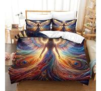 XPASHIQWC Arcangelo Alato Galassico Stampa Di 3D Copripiumino Set Di Biancheria Da Letto Con Chiusura A Cerniera Ideale Per Bambini E Adolescenti Single（140x200cm）