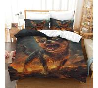 XPASHIQWC Chihuahua 3D Stampato Set Di Biancheria Da Letto in Microfibra Flame Lightning Con Federa E Chiusura A Zip Decorazione Moderna Per Camera Da Letto Double（200x200cm）