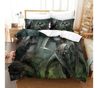 XPASHIQWC Crusader Cavalieres Copripiumino Stampato in 3D in Morbida Microfibra Campo di battaglia della giungla Con Federa E Chiusura A Zip Perfetto Per Ragazzi E Ragazze Double（200x200cm）