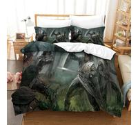 XPASHIQWC Crusader Cavalieres Set Di Biancheria Da Letto Stampato in 3D Copripiumino Con Chiusura A Cerniera Morbido E Resistente Ideale Per Coppie E Adulti Super King（260x220cm）