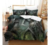 XPASHIQWC Crusader Cavalieres Stampa Di 3D Copripiumino Set Di Biancheria Da Letto Campo di battaglia della giungla Con Chiusura A Cerniera Ideale Per Bambini E Adolescenti Single（140x200cm）