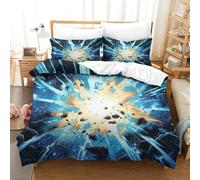 XPASHIQWC L'arte del colore Stampa Di 3D Copripiumino Set Di Biancheria Da Letto Esplosione Cosmica Confortevole Con Chiusura A Cerniera Perfetto Per Ragazzi E Ragazze King（220x240cm）
