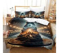 XPASHIQWC Sorting Cappello 3D Stampato Set Di Biancheria Da Letto Da 3 Pezzi in Microfibra Fortezza di Con Federa E Chiusura A Zip Perfetto Per Coppie E Adulti King（220x240cm）
