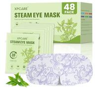 XPCARE Confezione da 48 mascherine per occhi secchi, autoriscaldate, a vapore, usa e getta, per occhiaie, occhi gonfi, sollievo dallo stress e dall'affaticamento (tè verde)