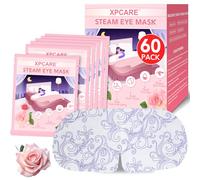XPCARE Confezione da 60 mascherine per occhi secchi, maschere per occhi caldi, maschere usa e getta riscaldate per occhiaie, occhi gonfi, sollievo dallo stress e dall'affaticamento degli occhi (rosa)