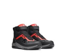 XPD X-Beat H2Out Scarpe da moto impermeabili, nero/rosso, Taglia 37