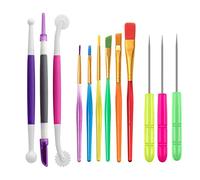 XPE 12 Pezzi Set di Strumenti per La Decorazione della Torta Fondente,Cake Design Pennello per Decorazioni Zucchero per Torte Pennarelli Alimentari per Dolci Ghiaccia Reale per Biscotti