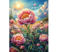 XPeony Flower in A Blooming Garden Puzzle 300 Pezzi Rompicapo Creativo Artistico Science Fiction Magical Dream Stimolo Della Creatività Attività Per Il Tempo Libero Regalo Per Persone Creative 300 PC