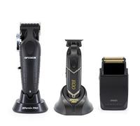 XPERSIS PRO Optimum - Tagliacapelli professionale senza fili per uomo, barbieri, tagliacapelli senza fili Ego Brushless e lama DLC + rasoio elettrico con lame affilate, nero