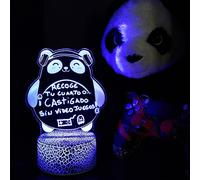 XpertHomeZ Lampada LED Personalizzabile per Scrivere Messaggi - Lavagna con Telecomando e Pennarello - Regalo per Donna, Uomo, Bambini - Luce Notturna Morbida - Design a Forma di Panda