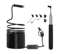 XpertMatic Endoscopio F160 WiFi/USB 2 in 1, periscopio a distanza focale da 5 m, 2.0 MP HD, impermeabile, fotocamera a serpente con 8 LED per iPhone e telefoni Android, PC, MacBook, 5 m, semirigido