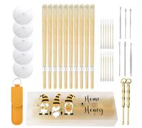 XPEX 1 Pezzo Candele per Orecchie Set,Coni Orecchie Cerume, Naturali Candele Dell'orecchio,Per la Pulizia Delle Orecchie,Con 5 Dischi Protettivi e 12 Tampone di Cotone