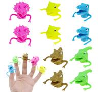 XPEX 10 Pezzi Dinosauro marionette da mano Tiny Hands,pera toons dito medioMani Manine Piccole Mano Sinistra Mano Destra Mini Marionette da Dito Mani Minuscole per Interazione