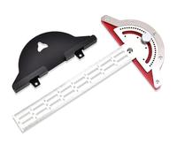 XPEX 10 Pollici Squadra da falegname Righello metallo Squadra Combinata Regolabile, Utensili da Carpenteria Quadrati Combinati in Acciaio Inossidabile,Righello da 45/90 Gradi