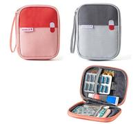 XPEX 2 Pezzi Borsa Pronto Soccorso Vuota,Borsa da Viaggio per Farmacia,Mini First Aid Kit,Orsa Primo Soccorso Vuota Piccola, Borsa Porta Medicine da Viaggio,per Casa Esterno Alpinismo, Selvaggio