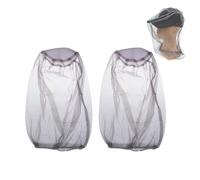 XPEX 2 Pezzi Cappello Zanzariera Zanzariera Testa in Rete Rete Testa di Zanzare Cappello Anti-Zanzara Cappello della Protezione per Protezione del Viso Campeggio Escursionismo Pesca