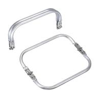 XPEX 2 Pezzi Chiusura Borsa Uncinetto 24 Cm,Chiusura Per Borsa Clic Clac,Borsa A Forma Di U Manico Interno Bacio, Chiusura A Chiusura Telaio Borsa In Alluminio, Per Progetti DIY(240cm * 90cm * 20mm)
