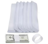 XPEX 200 Pezzi Autoadesivi per Banconote Cinghie di Reggiatura, Per Organizzare Banconote Strumenti,Nastro di Carta Bianco,Per Banca, Supermercato