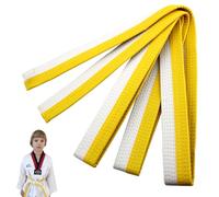 XPEX 200CM Cintura Judo Karate Sportive Arti Marziali Cinture Taekwondo Professionale Aikido Cintura Tessuto Spesso Cintura Bambini Adulti Cintura Arti Marziali,Karate Arti Marziali (Bianco+Giallo)