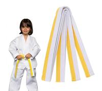 XPEX 260cm kimono karate bambino Cintura Judo Karate Sportive Arti Marziali Cinture Taekwondo Professionale Aikido Cintura Tessuto Spesso Cintura Arti Marziali,Karate Arti Marziali (Bianco giallo)